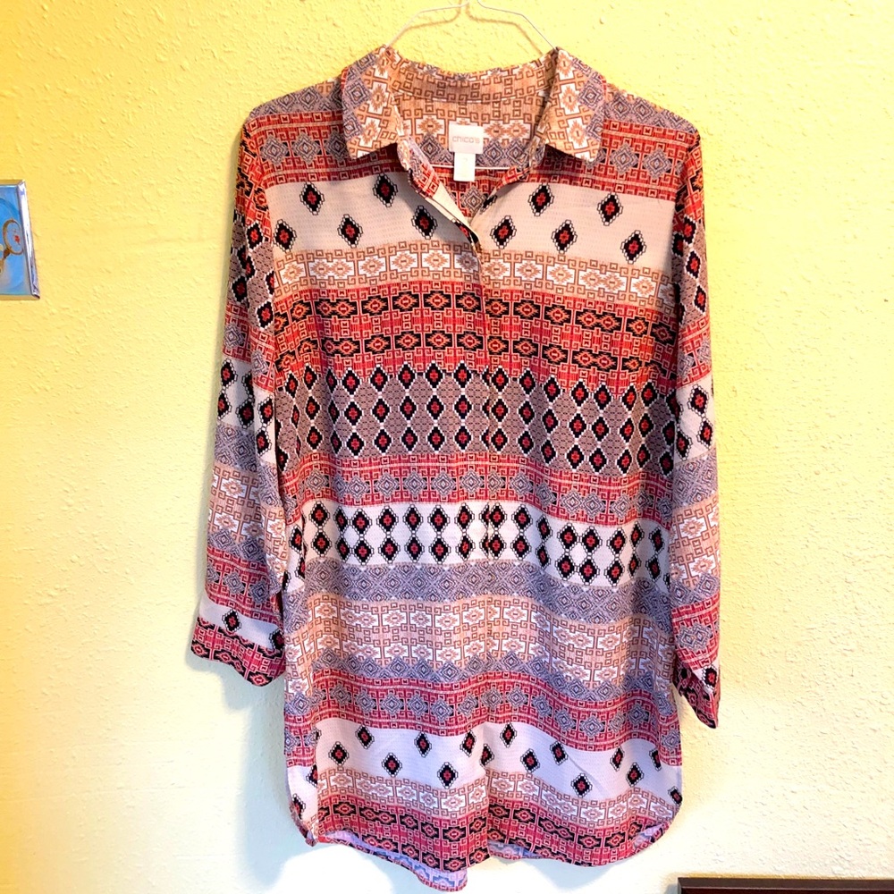 Chico’s 2 Print Blouse/Tunic